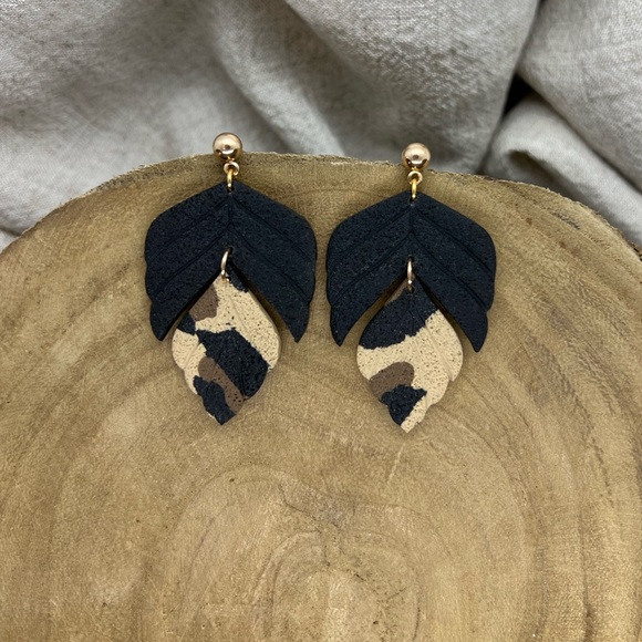 Kam + Clay Jewelry - Leopard Print Clay Earrings